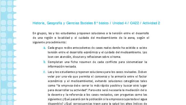 Historia 8° básico-Unidad 4-OA22-Actividad 2 Historia 8° básico-Unidad 4-OA22-Actividad 2