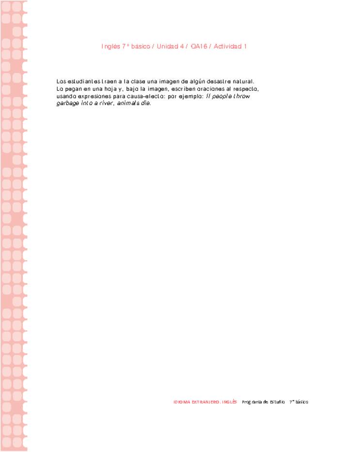 Inglés 7° básico-Unidad 4-OA16-Actividad 1