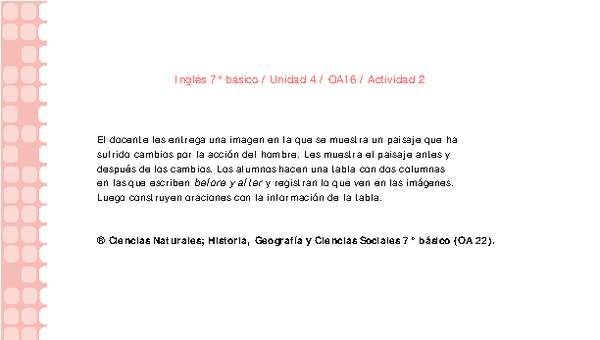 Inglés 7° básico-Unidad 4-OA16-Actividad 2