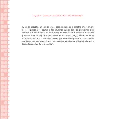 Inglés 7° básico-Unidad 4-OA1;4-Actividad 1 Inglés 7° básico-Unidad 4-OA1;4-Actividad 1