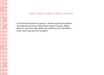 Inglés 7° básico-Unidad 4-OA2;3-Actividad 2 Inglés 7° básico-Unidad 4-OA2;3-Actividad 2