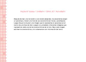 Inglés 8° básico-Unidad 4-OA11;12-Actividad 1 Inglés 8° básico-Unidad 4-OA11;12-Actividad 1