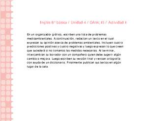 Inglés 8° básico-Unidad 4-OA14;15-Actividad 1 Inglés 8° básico-Unidad 4-OA14;15-Actividad 1