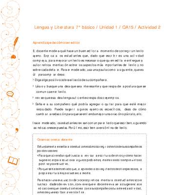 Lengua y Literatura 7° básico-Unidad 1-OA15-Actividad 2 Lengua y Literatura 7° básico-Unidad 1-OA15-Actividad 2