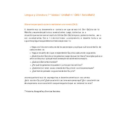 Lengua y Literatura 7° básico-Unidad 1-OA3-Actividad 2 Lengua y Literatura 7° básico-Unidad 1-OA3-Actividad 2