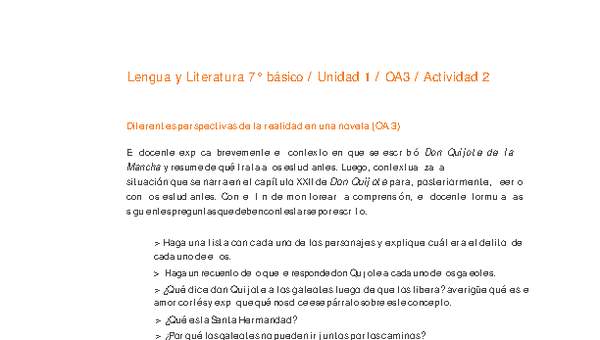 Lengua y Literatura 7° básico-Unidad 1-OA3-Actividad 2 Lengua y Literatura 7° básico-Unidad 1-OA3-Actividad 2