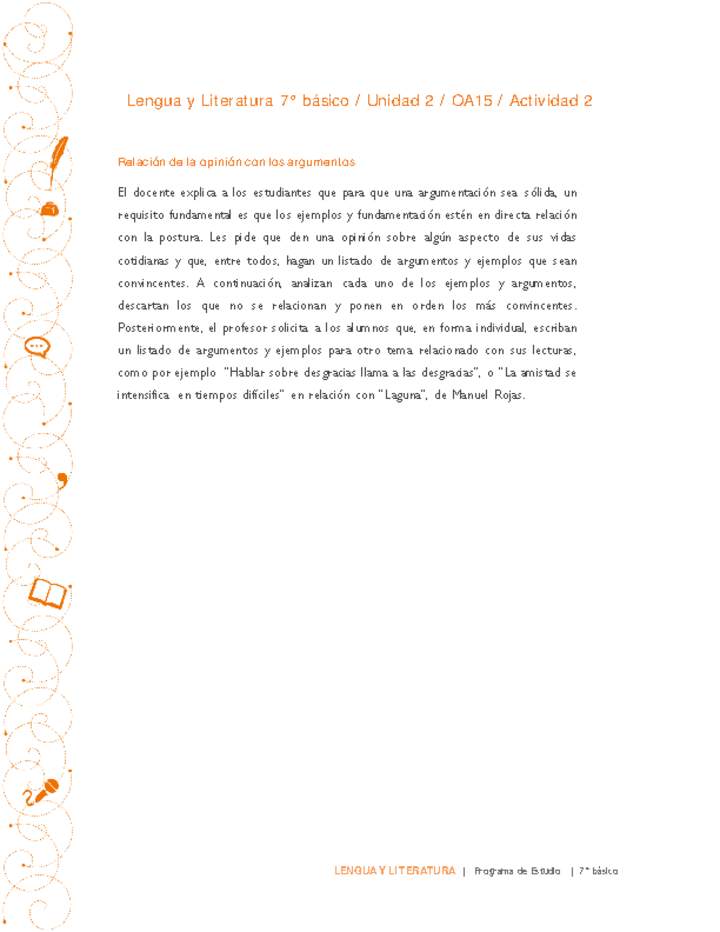 Lengua y Literatura 7° básico-Unidad 2-OA15-Actividad 2