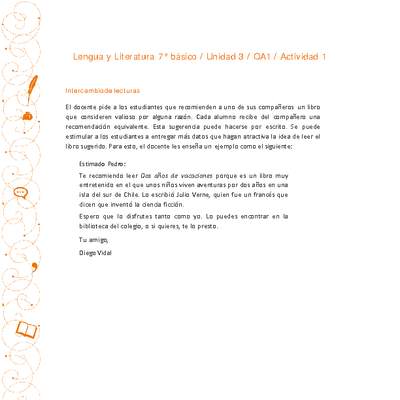 Lengua y Literatura 7° básico-Unidad 3-OA1-Actividad 1 Lengua y Literatura 7° básico-Unidad 3-OA1-Actividad 1