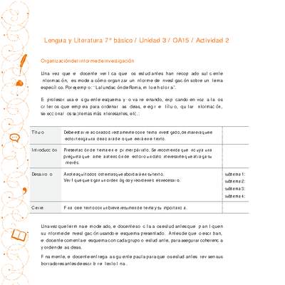 Lengua y Literatura 7° básico-Unidad 3-OA15-Actividad 2 Lengua y Literatura 7° básico-Unidad 3-OA15-Actividad 2