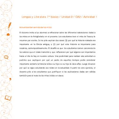 Lengua y Literatura 7° básico-Unidad 3-OA2-Actividad 1 Lengua y Literatura 7° básico-Unidad 3-OA2-Actividad 1