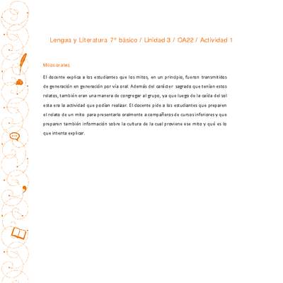 Lengua y Literatura 7° básico-Unidad 3-OA22-Actividad 1 Lengua y Literatura 7° básico-Unidad 3-OA22-Actividad 1