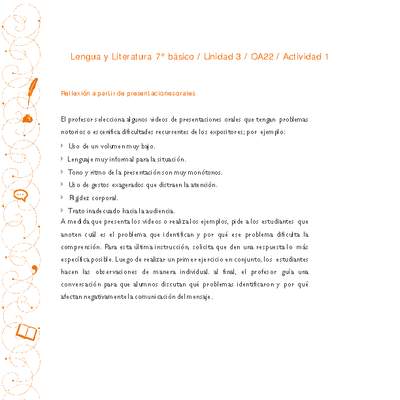 Lengua y Literatura 7° básico-Unidad 3-OA22-Actividad 2 Lengua y Literatura 7° básico-Unidad 3-OA22-Actividad 2