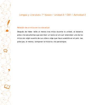 Lengua y Literatura 7° básico-Unidad 3-OA7-Actividad 2 Lengua y Literatura 7° básico-Unidad 3-OA7-Actividad 2
