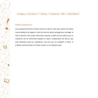 Lengua y Literatura 7° básico-Unidad 4-OA1-Actividad 2 Lengua y Literatura 7° básico-Unidad 4-OA1-Actividad 2