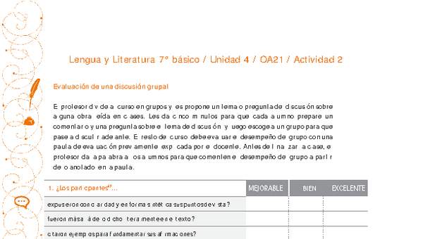 Lengua y Literatura 7° básico-Unidad 4-OA21-Actividad 2