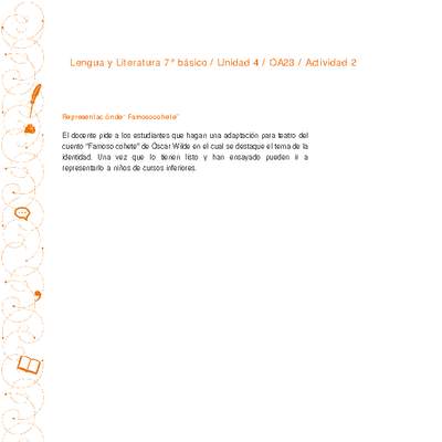 Lengua y Literatura 7° básico-Unidad 4-OA23-Actividad 2 Lengua y Literatura 7° básico-Unidad 4-OA23-Actividad 2