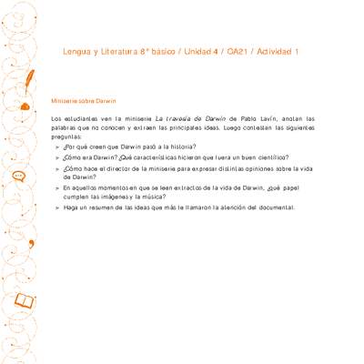 Lengua y Literatura 8° básico-Unidad 4-OA21-Actividad 1
