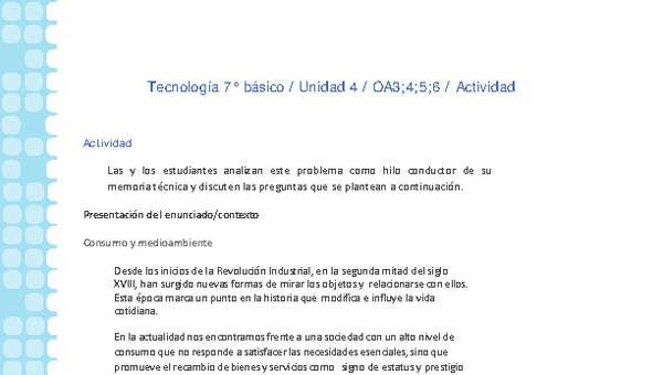 Tecnología 7° básico-Unidad 4-OA3;4;5;6-Actividad 1 Tecnología 7° básico-Unidad 4-OA3;4;5;6-Actividad 1