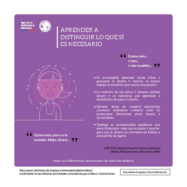 Aprender a distinguir lo que sí es necesario Aprender a distinguir lo que sí es necesario