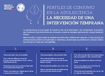 Perfiles de consumo en la adolescencia: la necesidad de una intervención temprana Perfiles de consumo en la adolescencia: la necesidad de una intervención temprana