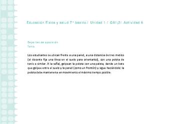Educación Física 7 básico-Unidad 1-OA1;2-Actividad 6 Educación Física 7 básico-Unidad 1-OA1;2-Actividad 6