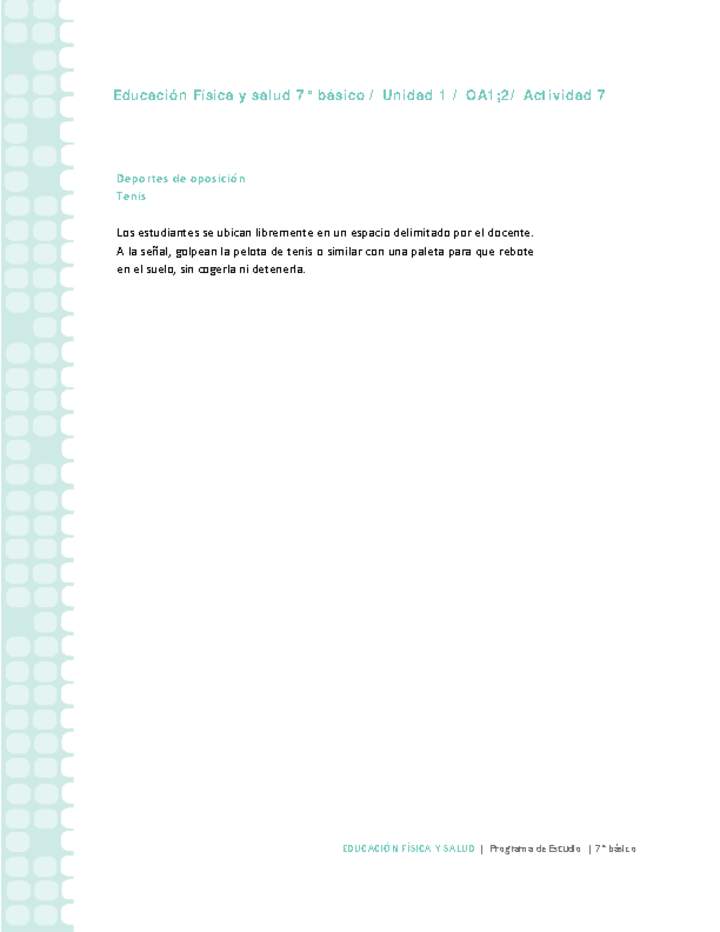 Educación Física 7 básico-Unidad 1-OA1;2-Actividad 7 Educación Física 7 básico-Unidad 1-OA1;2-Actividad 7