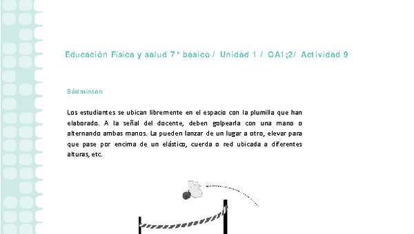 Educación Física 7 básico-Unidad 1-OA1;2-Actividad 9 Educación Física 7 básico-Unidad 1-OA1;2-Actividad 9