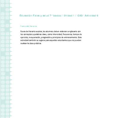 Educación Física 7 básico-Unidad 1-OA3-Actividad 6 Educación Física 7 básico-Unidad 1-OA3-Actividad 6