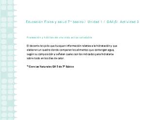 Educación Física 7 básico-Unidad 1-OA4;5-Actividad 3 Educación Física 7 básico-Unidad 1-OA4;5-Actividad 3