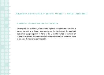 Educación Física 7 básico-Unidad 1-OA4;5-Actividad 7 Educación Física 7 básico-Unidad 1-OA4;5-Actividad 7
