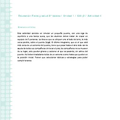 Educación Física 8 básico-Unidad 1-OA1;2-Actividad 4 Educación Física 8 básico-Unidad 1-OA1;2-Actividad 4