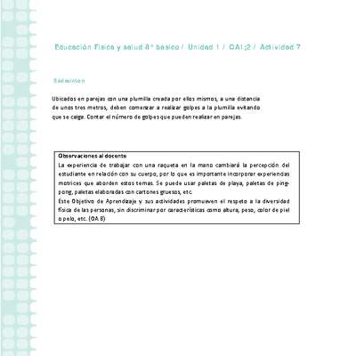 Educación Física 8 básico-Unidad 1-OA1;2-Actividad 7 Educación Física 8 básico-Unidad 1-OA1;2-Actividad 7