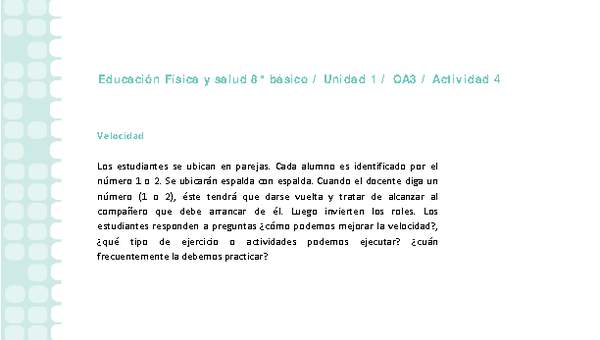 Educación Física 8 básico-Unidad 1-OA3-Actividad 4 Educación Física 8 básico-Unidad 1-OA3-Actividad 4