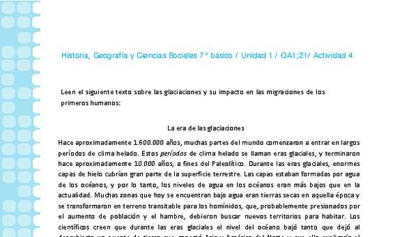 Historia 7° básico-Unidad 1-OA1;21-Actividad 4 Historia 7° básico-Unidad 1-OA1;21-Actividad 4