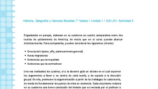 Historia 7° básico-Unidad 1-OA1;21-Actividad 5 Historia 7° básico-Unidad 1-OA1;21-Actividad 5