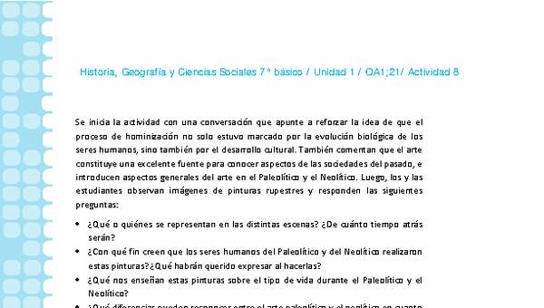 Historia 7° básico-Unidad 1-OA1;21-Actividad 8 Historia 7° básico-Unidad 1-OA1;21-Actividad 8