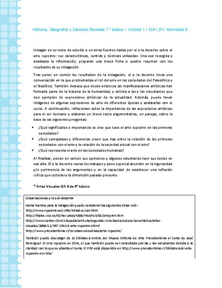 Historia 7° básico-Unidad 1-OA1;21-Actividad 9 Historia 7° básico-Unidad 1-OA1;21-Actividad 9