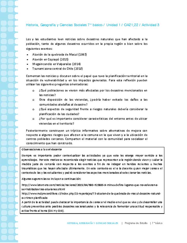 Historia 7° básico-Unidad 1-OA21;22-Actividad 3 Historia 7° básico-Unidad 1-OA21;22-Actividad 3