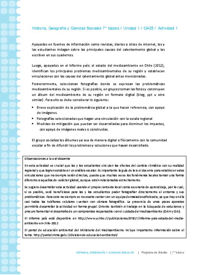 Historia 7° básico-Unidad 1-OA23-Actividad 1 Historia 7° básico-Unidad 1-OA23-Actividad 1