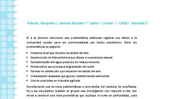 Historia 7° básico-Unidad 1-OA23-Actividad 2 Historia 7° básico-Unidad 1-OA23-Actividad 2