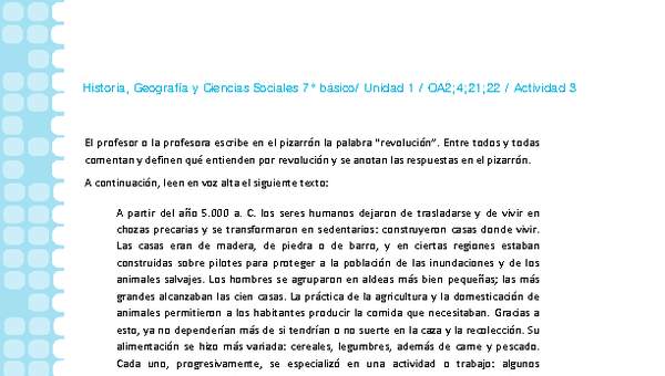 Historia 7° básico-Unidad 1-OA2;4;21;22-Actividad 3 Historia 7° básico-Unidad 1-OA2;4;21;22-Actividad 3
