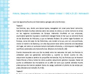 Historia 7° básico-Unidad 1-OA2;4;21;22-Actividad 9 Historia 7° básico-Unidad 1-OA2;4;21;22-Actividad 9
