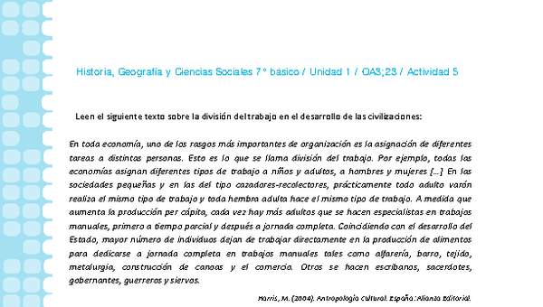Historia 7° básico-Unidad 1-OA3;23-Actividad 5 Historia 7° básico-Unidad 1-OA3;23-Actividad 5