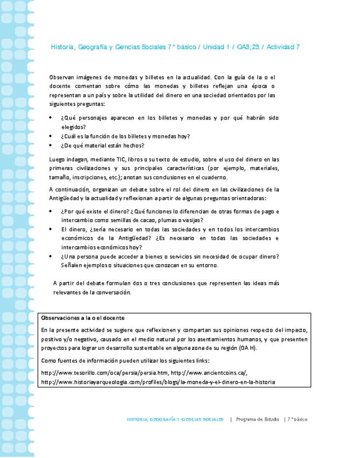 Historia 7° básico-Unidad 1-OA3;23-Actividad 7 Historia 7° básico-Unidad 1-OA3;23-Actividad 7
