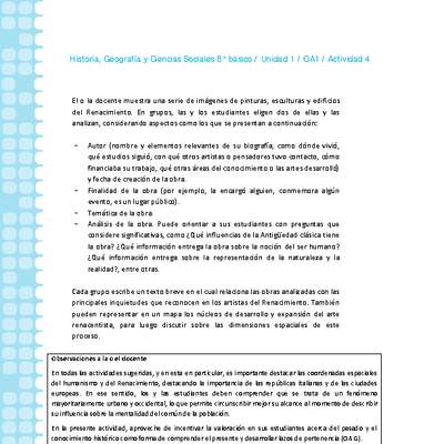 Historia 8° básico-Unidad 1-OA1-Actividad 4 Historia 8° básico-Unidad 1-OA1-Actividad 4
