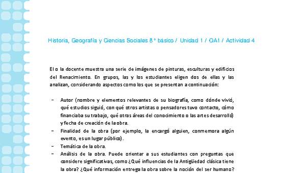 Historia 8° básico-Unidad 1-OA1-Actividad 4 Historia 8° básico-Unidad 1-OA1-Actividad 4