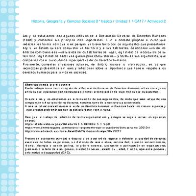 Historia 8° básico-Unidad 1-OA17-Actividad 2 Historia 8° básico-Unidad 1-OA17-Actividad 2