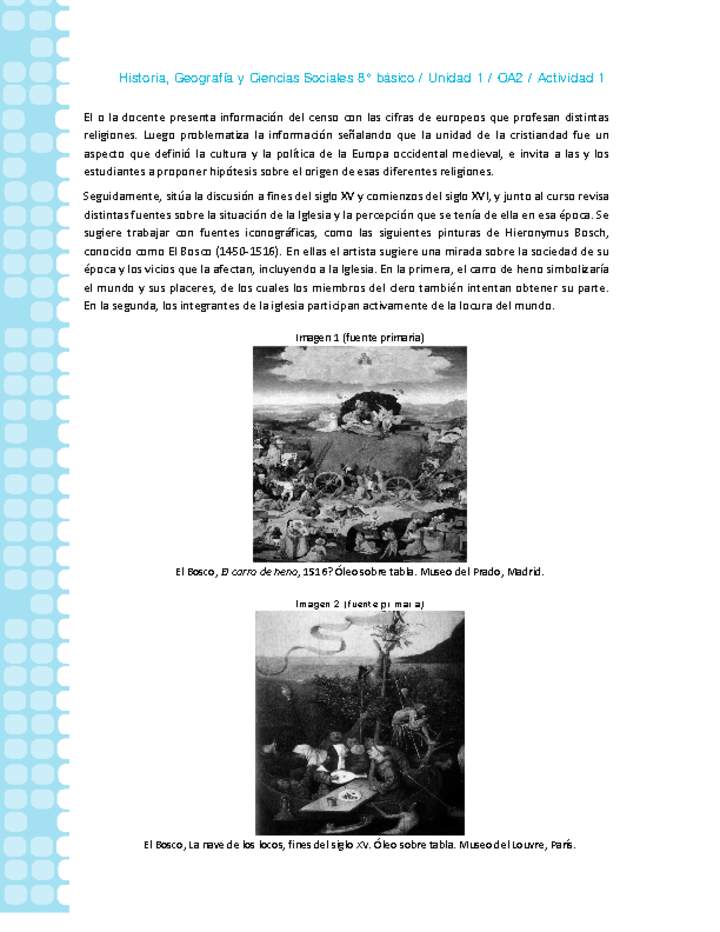 Historia 8° básico-Unidad 1-OA2-Actividad 1 Historia 8° básico-Unidad 1-OA2-Actividad 1