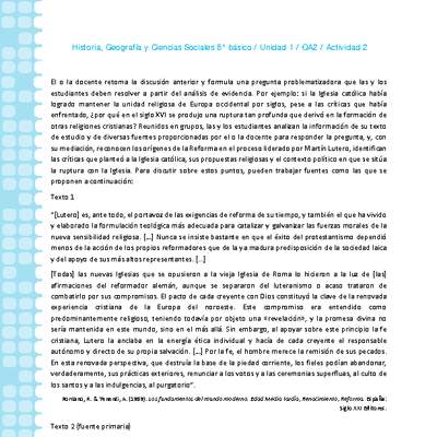 Historia 8° básico-Unidad 1-OA2-Actividad 2 Historia 8° básico-Unidad 1-OA2-Actividad 2