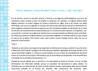 Historia 8° básico-Unidad 1-OA2-Actividad 2 Historia 8° básico-Unidad 1-OA2-Actividad 2